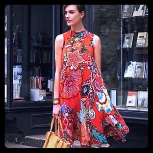 Anthropologie Maeve Larkhill Orange Flor